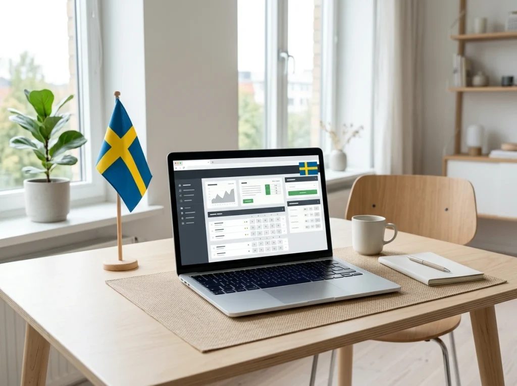 Laptop som visar en licensierad bettingsida med Skrill som betalningsmetod